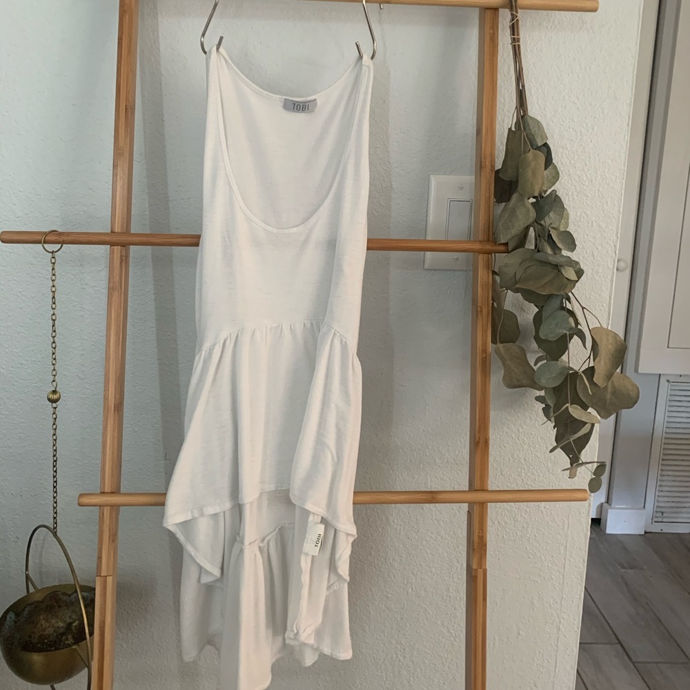 White Flowy Tank